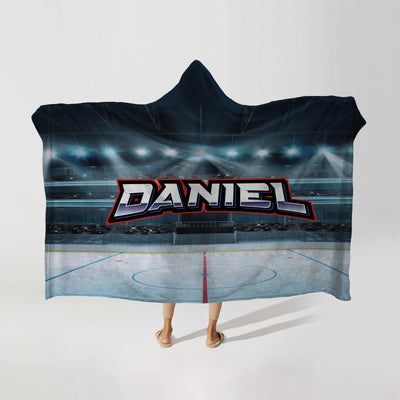 Hooded Fleece Blanket: Hockey Rink Hooded Fleece Blanket Sam + Zoey  Sam + Zoey