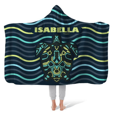 Hooded Fleece Blanket: Lingering Turtle Hooded Fleece Blanket Sam + Zoey  Sam + Zoey