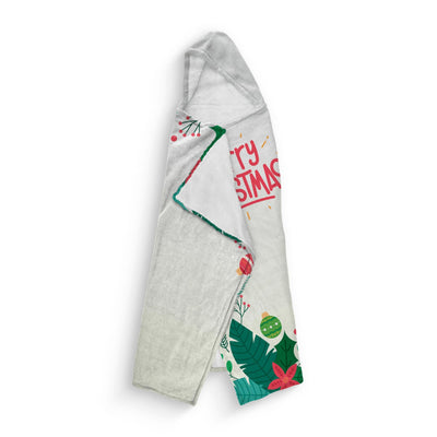 Hooded Fleece Blanket: Merry Christmas Hooded Fleece Blanket Sam + Zoey  Sam + Zoey