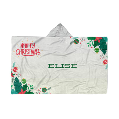 Hooded Fleece Blanket: Merry Christmas Hooded Fleece Blanket Sam + Zoey  Sam + Zoey