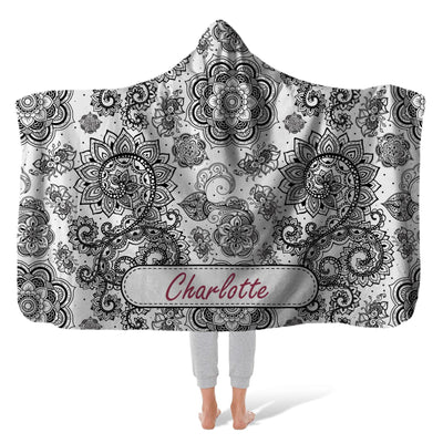 Hooded Fleece Blanket: Muted Boho Hooded Fleece Blanket Sam + Zoey  Sam + Zoey