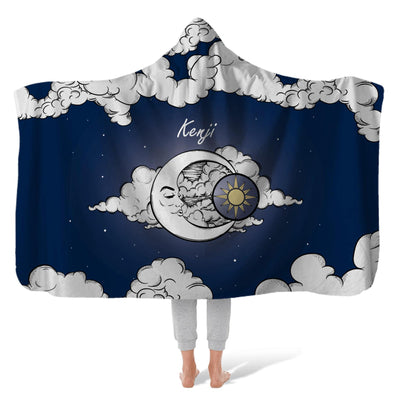 Hooded Fleece Blanket: Night Sky Hooded Fleece Blanket Sam + Zoey  Sam + Zoey