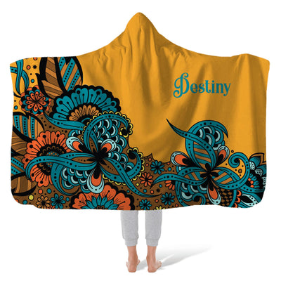 Hooded Fleece Blanket: Poppin Paisley Hooded Fleece Blanket Sam + Zoey  Sam + Zoey