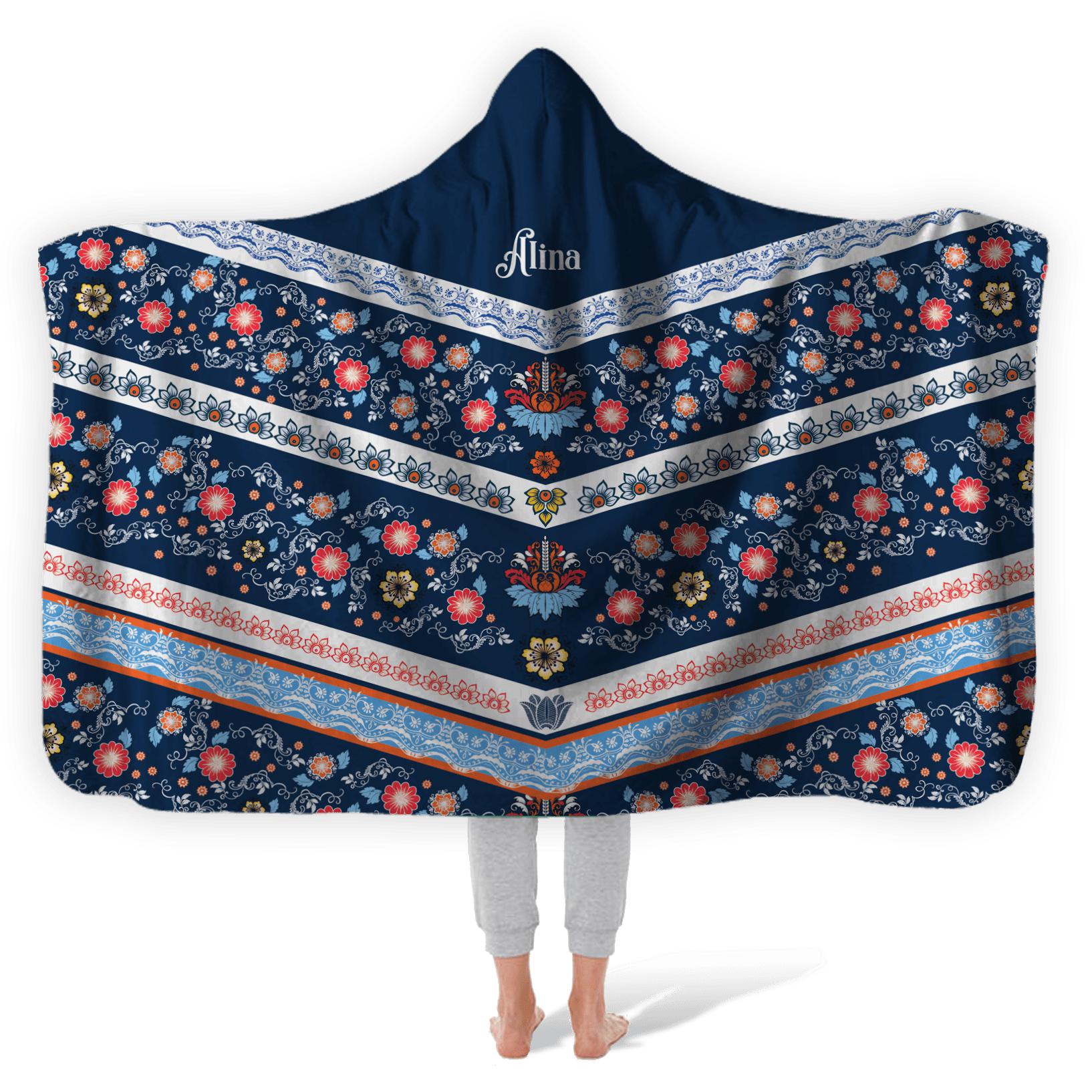 Hooded Fleece Blanket: Regal Farm House Hooded Fleece Blanket Sam + Zoey