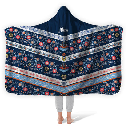 Hooded Fleece Blanket: Regal Farm House Hooded Fleece Blanket Sam + Zoey