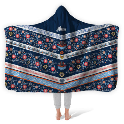 Hooded Fleece Blanket: Regal Farm House Hooded Fleece Blanket Sam + Zoey  Sam + Zoey
