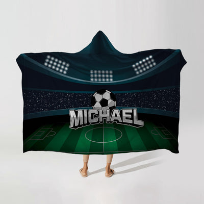 Hooded Fleece Blanket: Soccer Stadium Hooded Fleece Blanket Sam + Zoey  Sam + Zoey