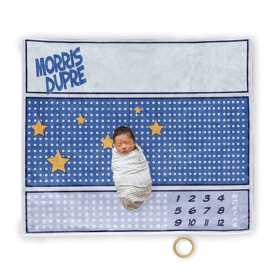 Milestone Blanket: Comic With Stars Milestone Blanket Sam + Zoey  Sam + Zoey