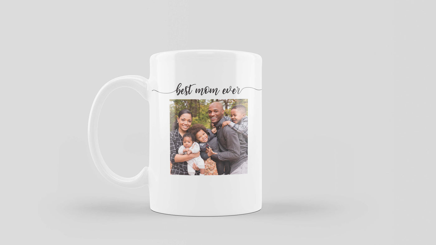Mother's Day Photo Mug -best mom ever- Personalized Picture Mug Ceramic Mug Sam + Zoey  Sam + Zoey
