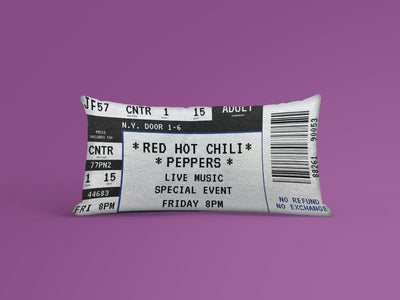 Personalized Event Ticket Pillow Sam + Zoey 8. Black  Sam + Zoey