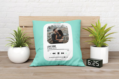 Personalized Love Song Custom Photo Pillow Sam + Zoey  Sam + Zoey