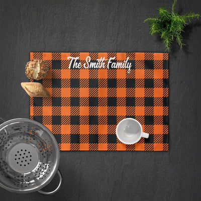 Custom Autumn Gingham Placemats | Sam + Zoey Thanksgiving Sam + Zoey