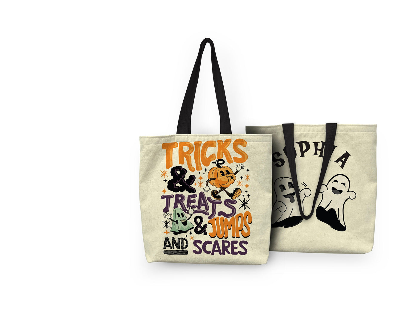 Personalized Tote Bag: Tricks and Treats Sam + Zoey  Sam + Zoey