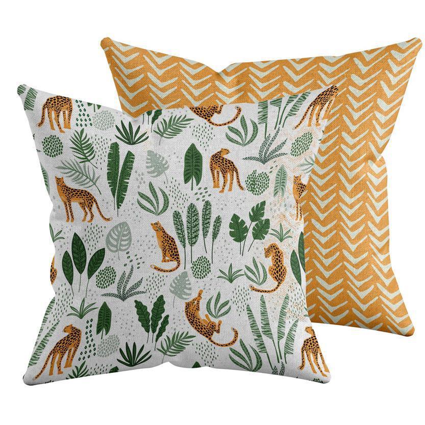 Jungle Cheetah/Tribal Pillow Pillow Sam + Zoey  Sam + Zoey