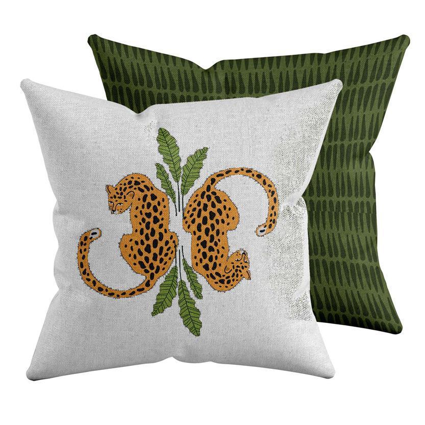 Pillow: White Cheetah/Tribal Pillow Sam + Zoey  Sam + Zoey