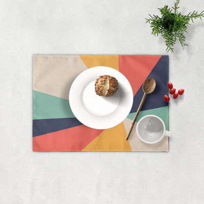 Placemat: 70's Sunrise Geometric Placemat Sam + Zoey  Sam + Zoey