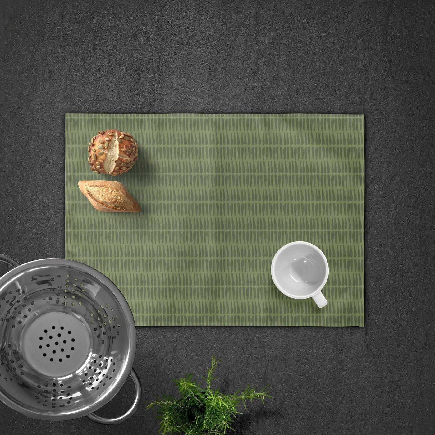 Olive Green Tribal Placemat | Sam + Zoey Home Basics Sam + Zoey