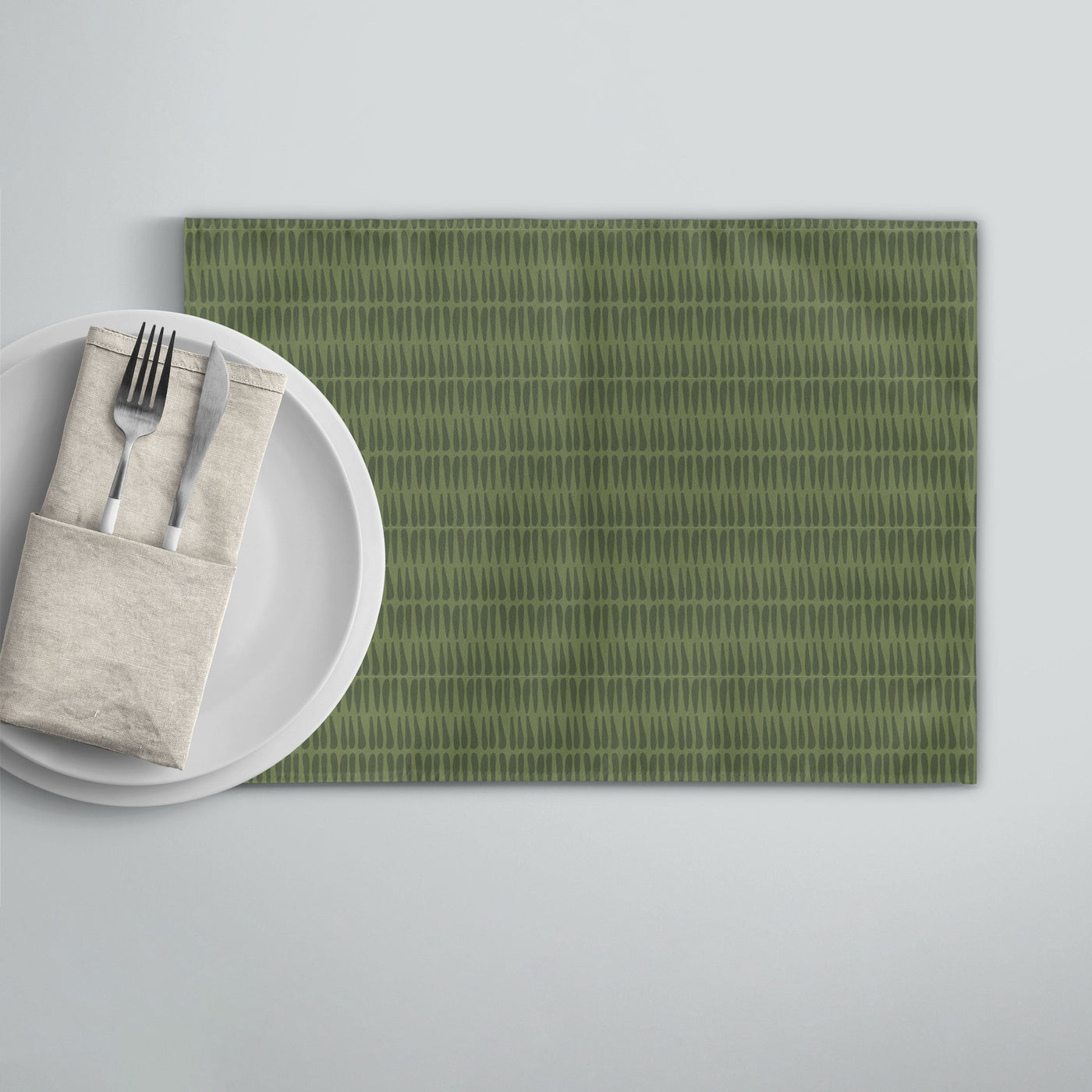 Olive Green Tribal Placemat | Sam + Zoey Home Basics Sam + Zoey