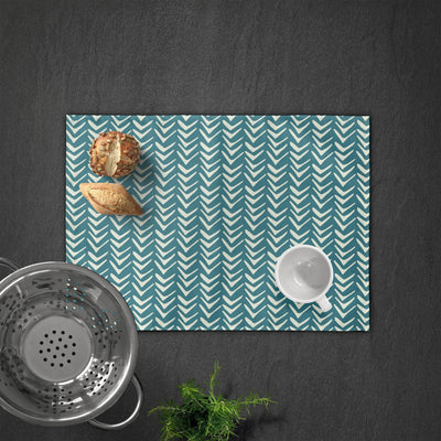 Teal Tribal Chevron Placemat | Sam + Zoey Home Basics Sam + Zoey