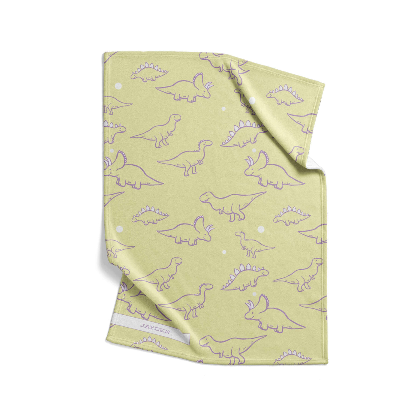 Receiving Blanket: Dino Yellow Receiving Blanket Sam + Zoey  Sam + Zoey