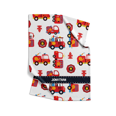 Receiving Blanket: Fire Fighter Receiving Blanket Sam + Zoey  Sam + Zoey