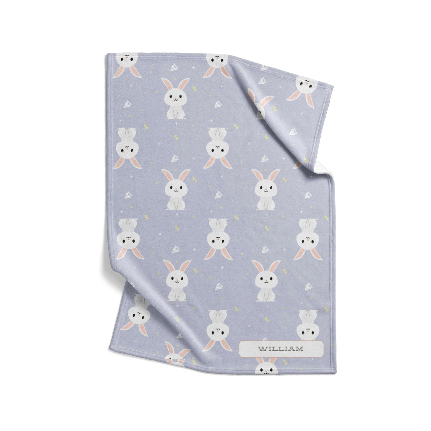 Receiving Blanket: White Rabbit Receiving Blanket Sam + Zoey  Sam + Zoey