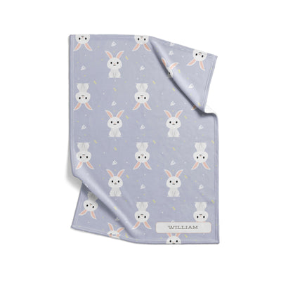 Receiving Blanket: White Rabbit Receiving Blanket Sam + Zoey  Sam + Zoey