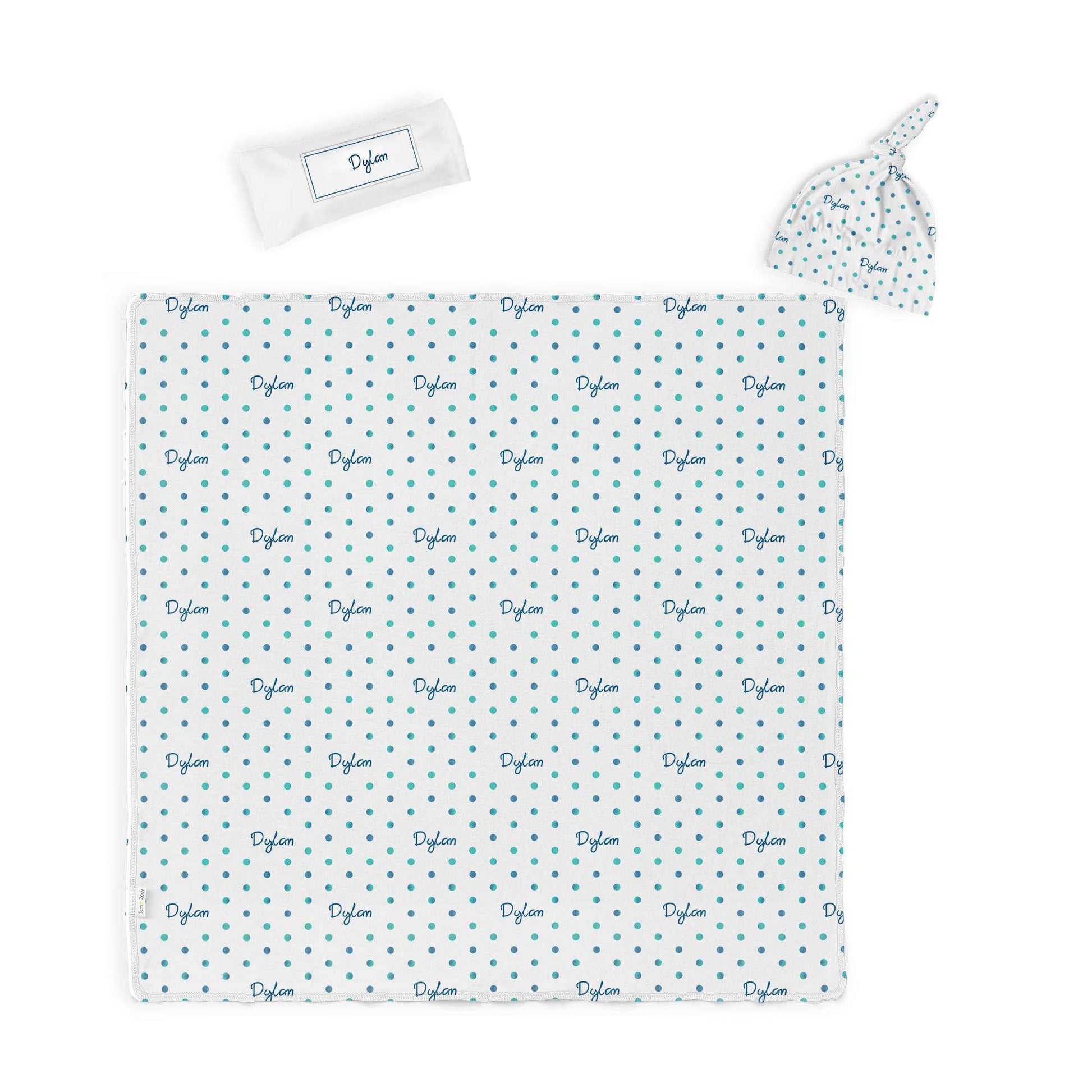 Swaddle Set: Watercolor Polkadot Swaddle Set Sam + Zoey