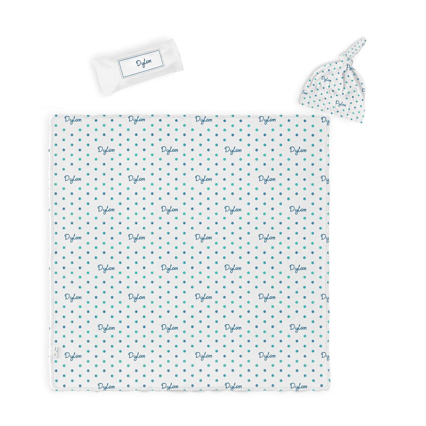 Swaddle Set: Watercolor Polkadot Swaddle Set Sam + Zoey  Sam + Zoey
