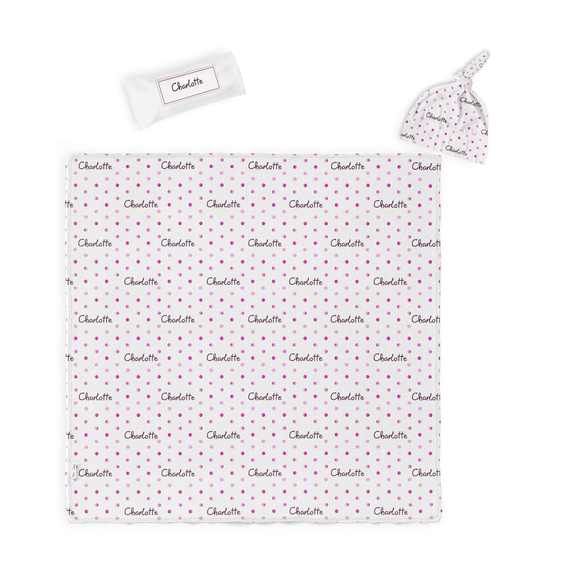 Swaddle Set: Watercolor Polkadot Swaddle Set Sam + Zoey