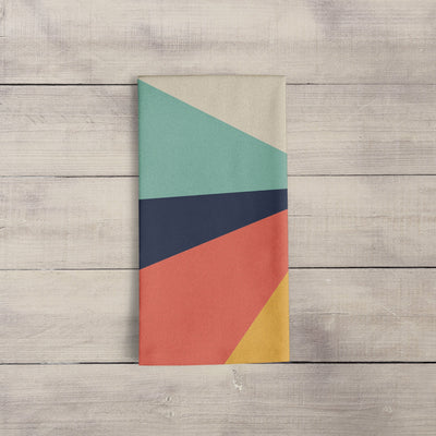Tea Towel: 70's Sunrise Geometric panel Tea Towel Sam + Zoey  Sam + Zoey