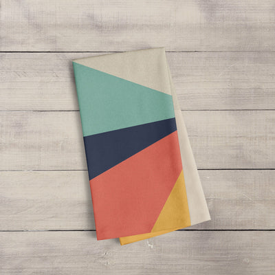 Tea Towel: 70's Sunrise Geometric panel Tea Towel Sam + Zoey  Sam + Zoey