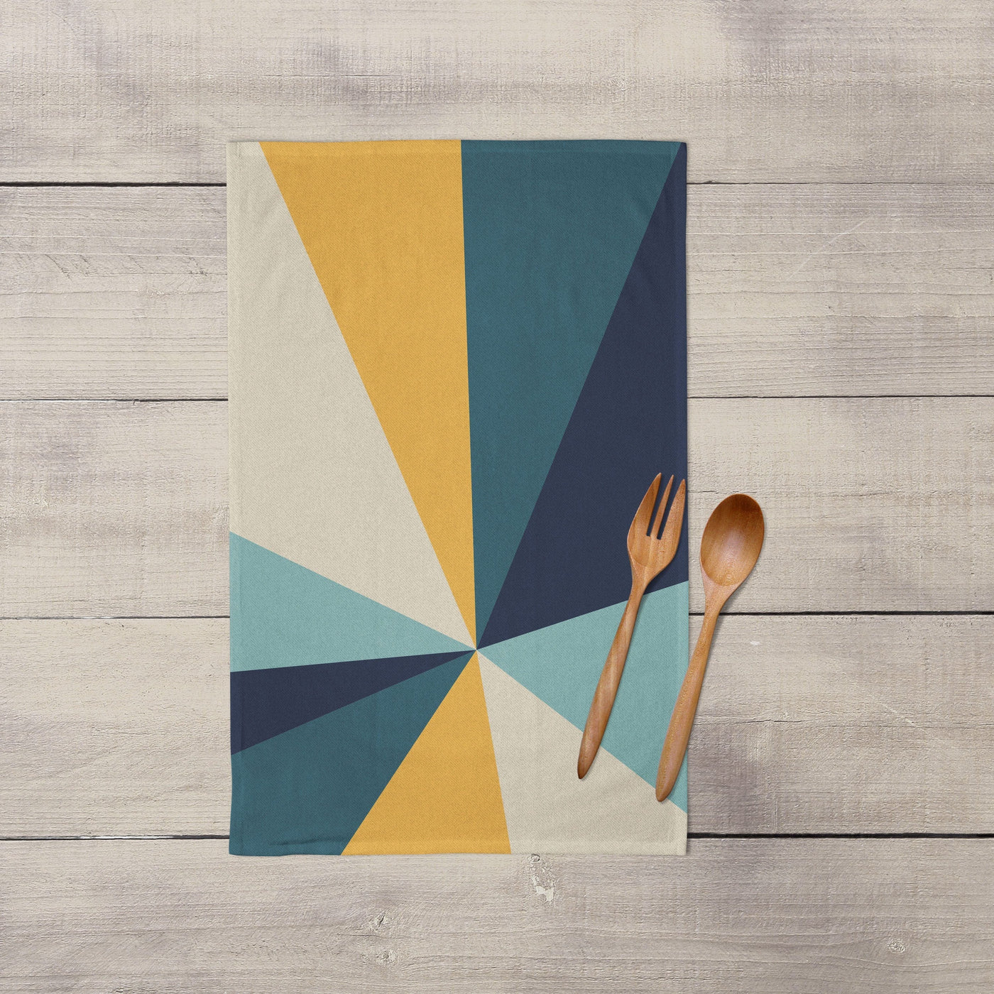 Tea Towel: 70's Sunrise Geometric panel Tea Towel Sam + Zoey Ice Sunrise  Sam + Zoey
