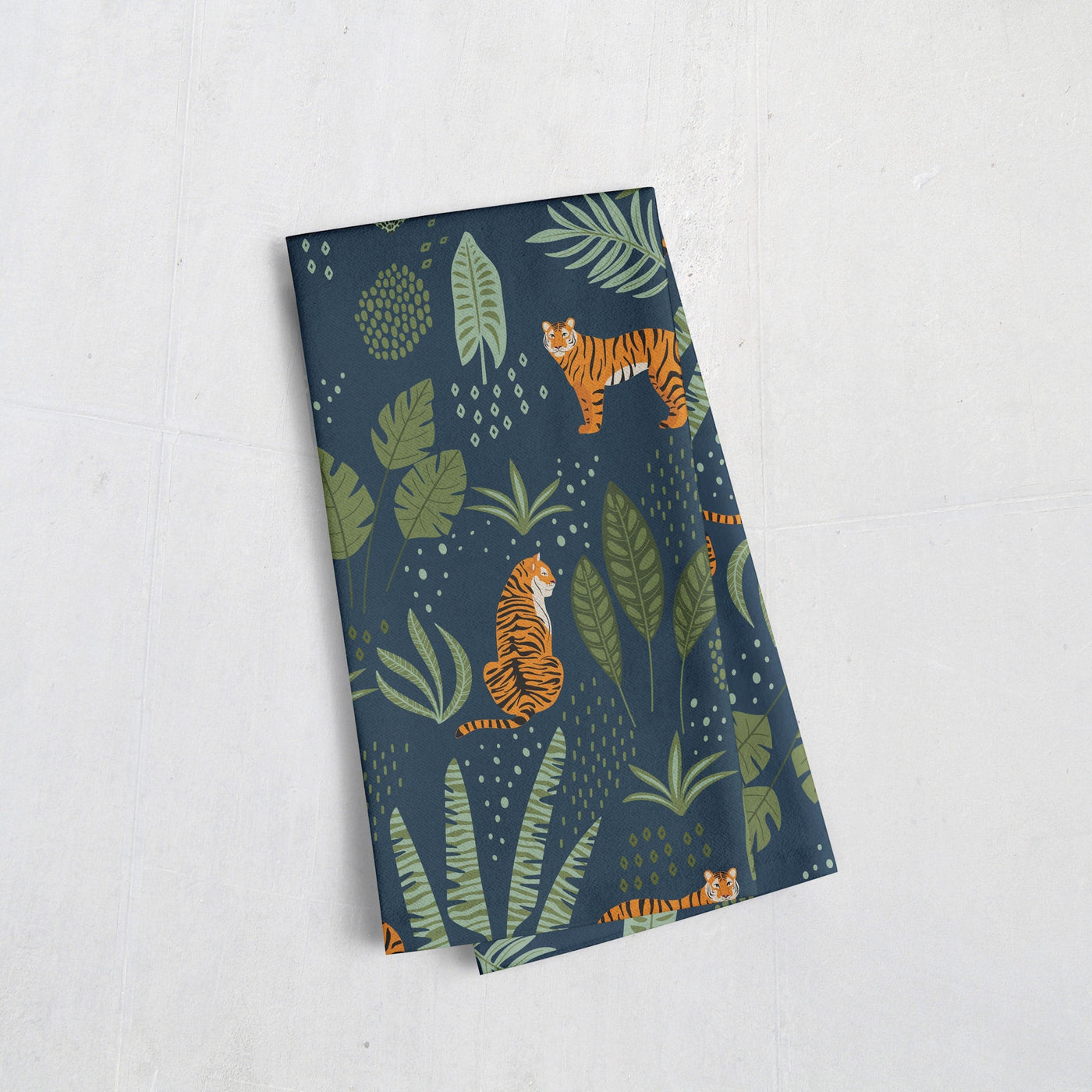 Tea Towel: Jungle Tiger Tea Towel Sam + Zoey Navy  Sam + Zoey