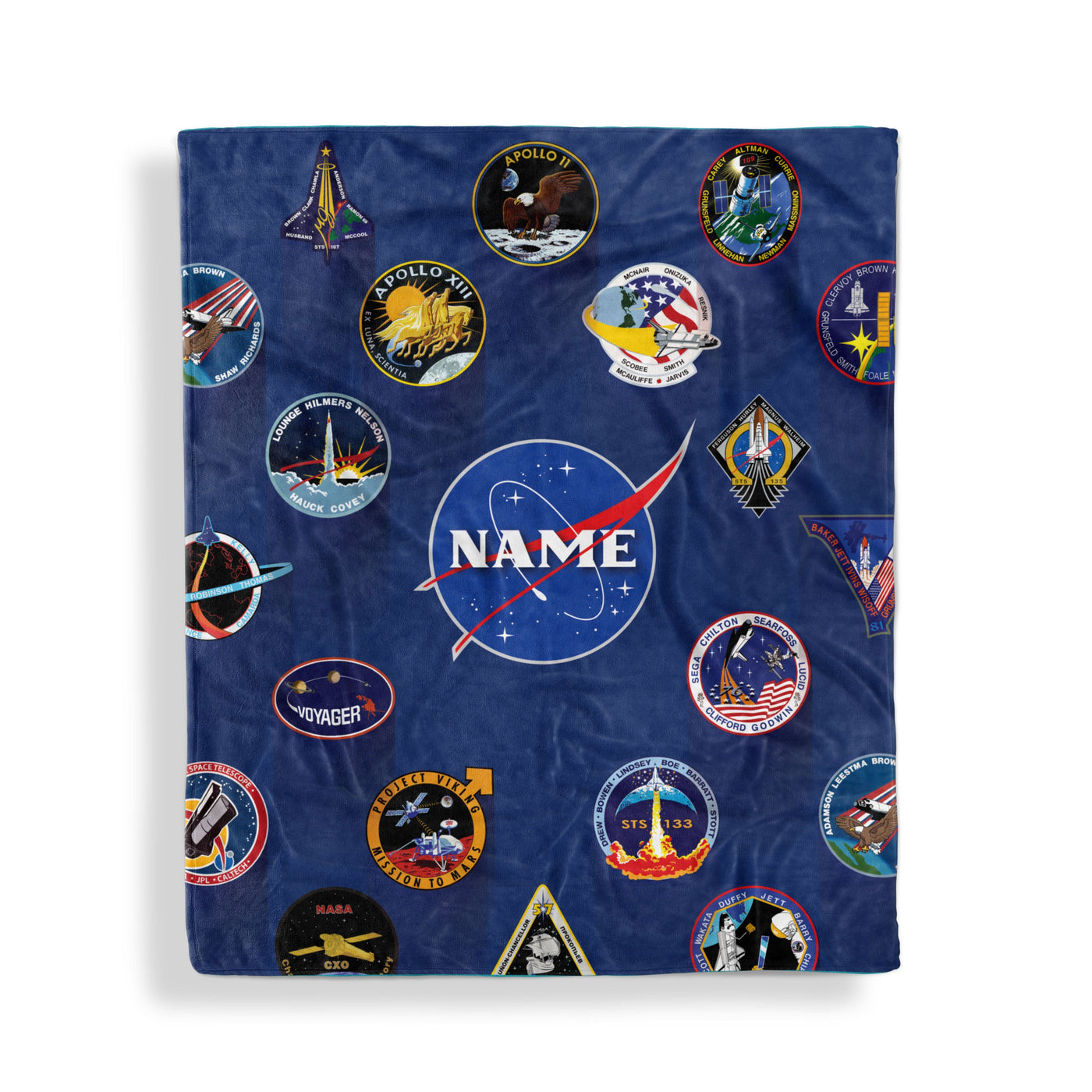 Throw Blanket: Space Mission patches Throw Blankets Sam + Zoey  Sam + Zoey