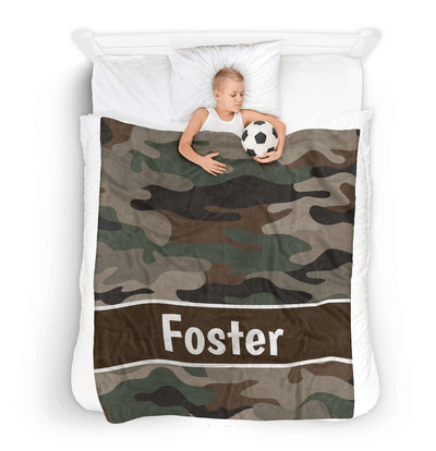 Throw Blankets: Personalized Cute Camo Throw Blankets Sam + Zoey  Sam + Zoey