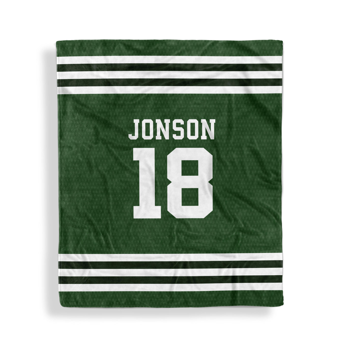 Throw Blankets: Sports Jersey Throw Blankets Sam + Zoey Green  Sam + Zoey