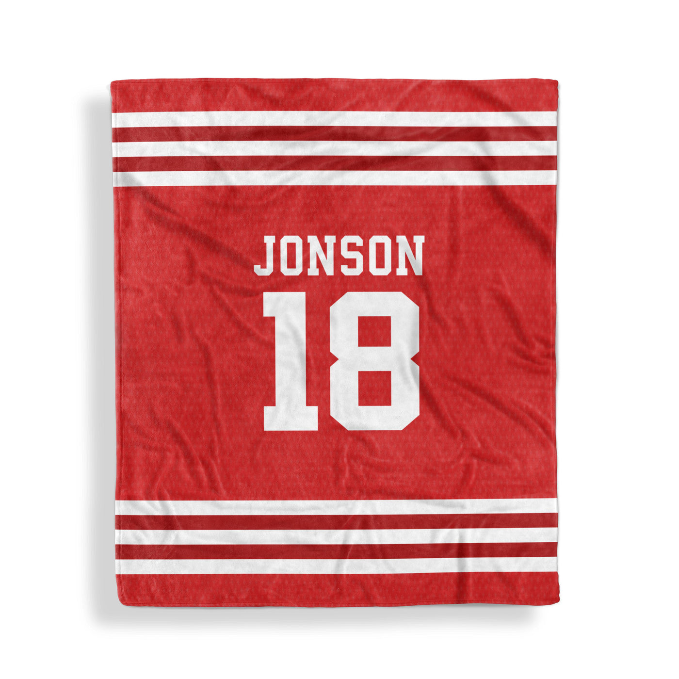 Throw Blankets: Sports Jersey Throw Blankets Sam + Zoey Red  Sam + Zoey