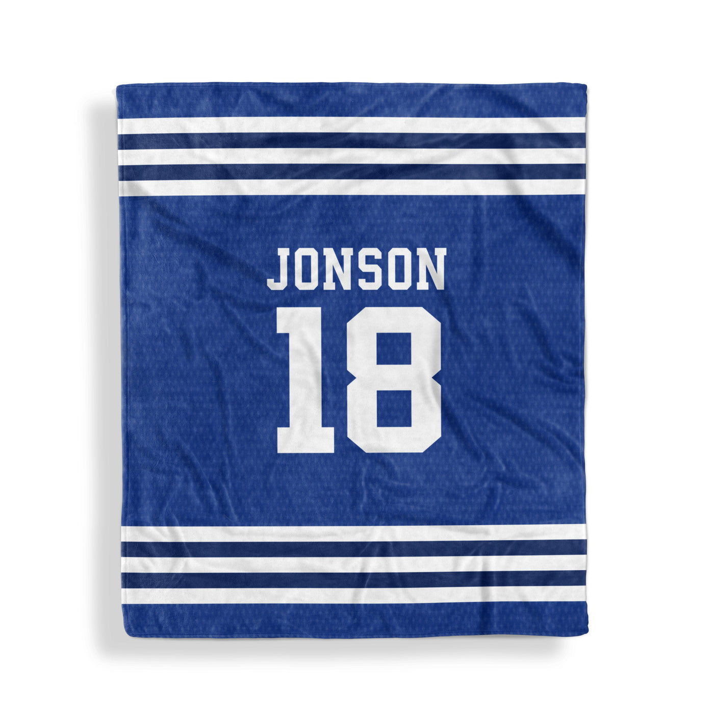 Throw Blankets: Sports Jersey Throw Blankets Sam + Zoey Royal Blue  Sam + Zoey