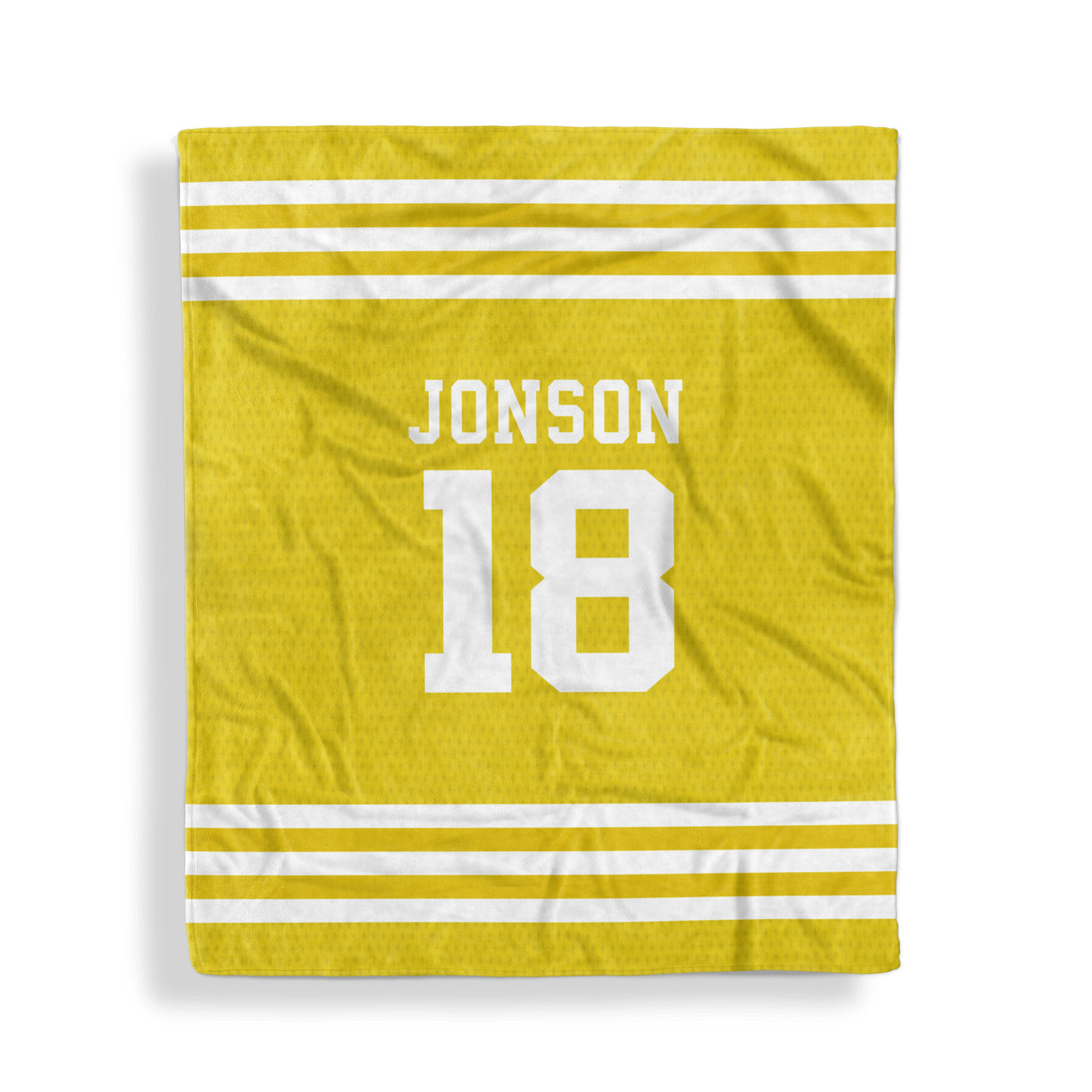 Throw Blankets: Sports Jersey Throw Blankets Sam + Zoey Yellow  Sam + Zoey