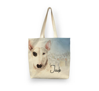 Personalized Dog Tote Tote Sam + Zoey Bull Terrier  Sam + Zoey