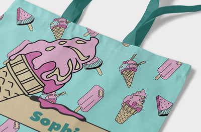 Tote: Ice Cream Tote Sam + Zoey  Sam + Zoey