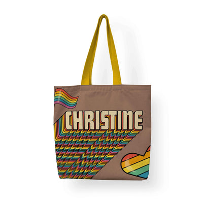 Tote: LGBTQ Pride Retro Tote Sam + Zoey  Sam + Zoey